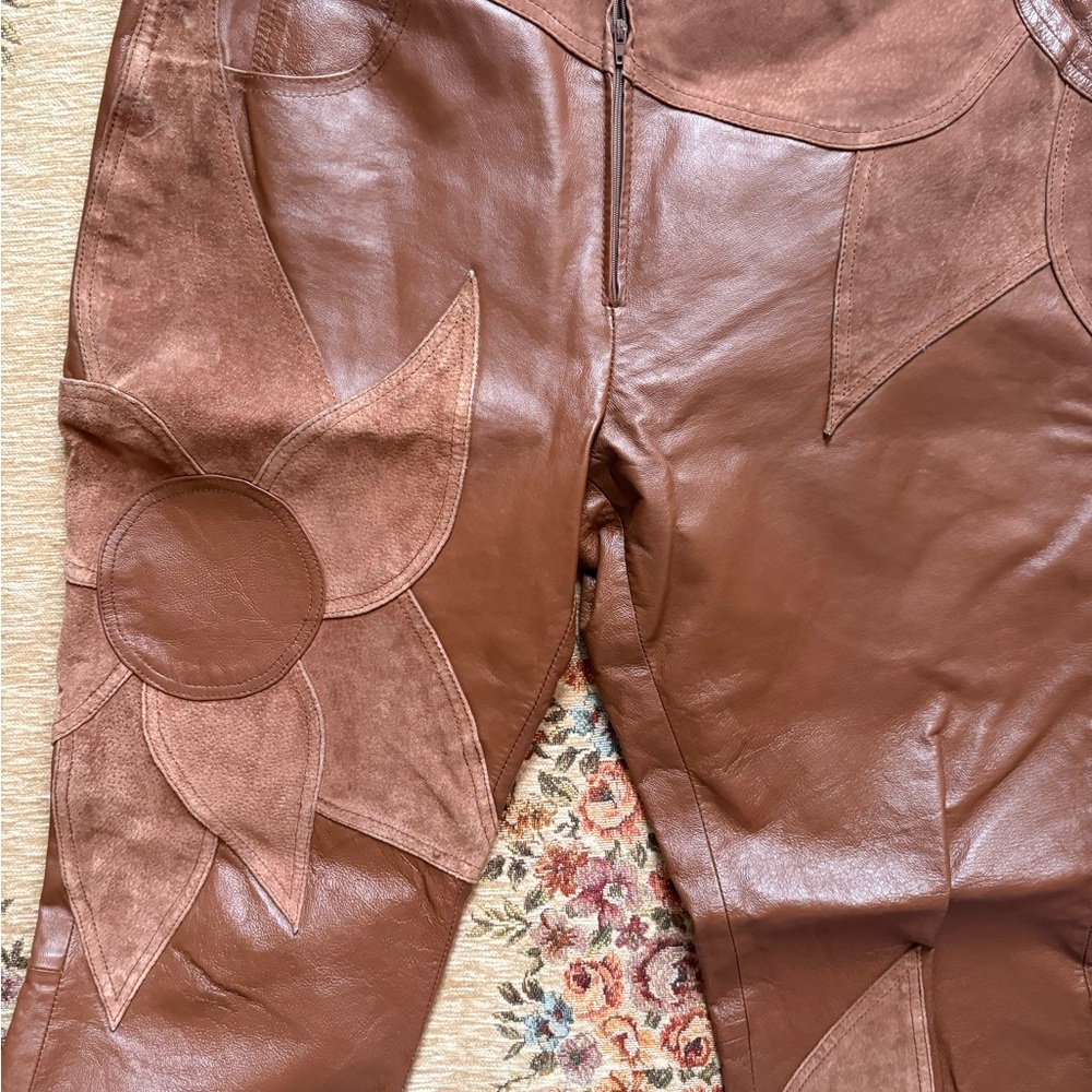 Metrostyle Brown Leather Pants